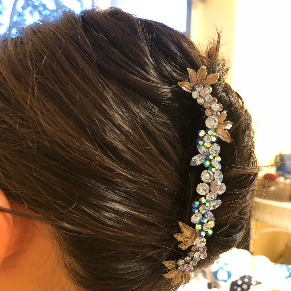 COPY - COPY - real crystal hair comb